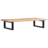 Basin Shelf Wall Mounted Steel and Solid Wood Acacia 3302665