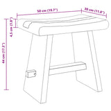 Shower Stool Natural 50 x 30 x 44 cm Solid Suar Wood 42015924