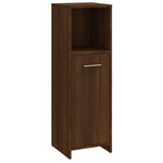 ZNTS 3 Piece Bathroom Furniture Set Brown Oak Engineered Wood 3154408