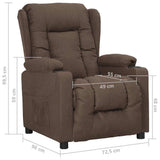 Recliner Chair Taupe Fabric 339056