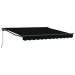 Retractable Awning Manual Black 300x250 cm Fabric 3330049