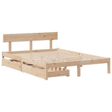 Bed Frame without Mattress 120x190 cm Small Double Solid Wood Pine 3301502