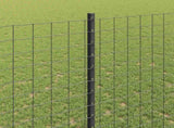 Embedded Fence Post 11 pcs Grey 180 cm Powder-Coated Steel 42006285