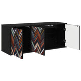 Wall-mounted TV Cabinet OMMEN 102 x 33 x 40 cm Black Oak 8007170