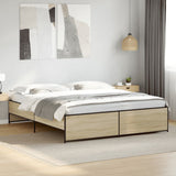 Bed Frame without Mattress Sonoma Oak 200x200 cm 3279868