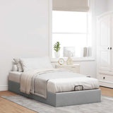 Ottoman Bed Frame without Mattress Light Grey Single Fabric 3310916