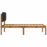Bed Frame with Upholstered Headboard Natural and Dark Grey 904289