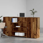 Reception Desk Old Wood 200x50x103.5 cm Engineered Wood 3324185