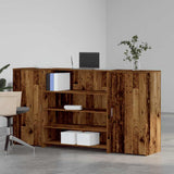 Reception Desk Old Wood 200x50x103.5 cm Engineered Wood 3324185