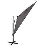 Cantilever Garden Parasol with Pole and LED Lights Anthracite 300 cm 312346