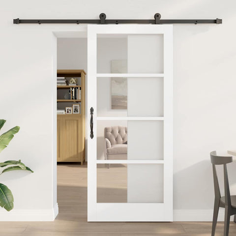 Sliding Door Manual ORKDAL White 86 x 198.5 cm Wood and metal 3332144