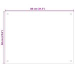 Kitchen Backsplashes 2 pcs White 80x60 cm Tempered Glass 3315788
