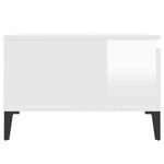 ZNTS Coffee Table High Gloss White 55x55x36.5 cm Engineered Wood 821086