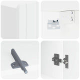Bathroom Wall Cabinet ZWOLLE White 30 x 31 x 63 cm 896365