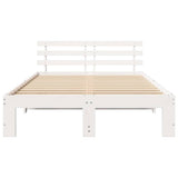Bed Frame with Headboard White 120 x 190 cm Solid Pine Wood 872621