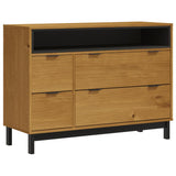 Drawer Cabinet FLAM 110x40x80 cm Solid Wood Pine 376071