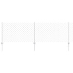 ZNTS Garden Fence Set Set of 2 Galvanised steel Large Durable 3336306