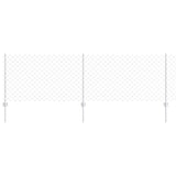 ZNTS Garden Fence Set Set of 2 Galvanised steel Large Durable 3336306