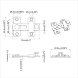 Door Latch 423 pcs Silver 70 x 8 mm Steel 864754