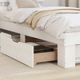 Bed Frame with Headboard White 80 x 200 cm Solid Pine Wood 872546