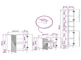 3 Piece Bathroom Cabinet Set HAARLEM Concrete Grey 3417453