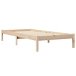 Bookcase Bed without Mattress 75x190 cm Solid Wood Pine 3324341