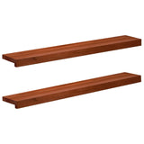 Window Sills 2 pcs Brown 100 x 15 x 2 cm Solid Beech Wood 42048250