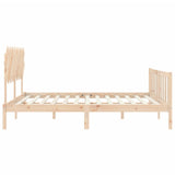 Bed Frame without Mattress Super King Size Solid Wood Pine 3193481
