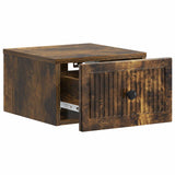 Wall-Mounted Bedside Cabinet 2 pcs Smoked Oak 33 x 34.5 x 20 cm 897926