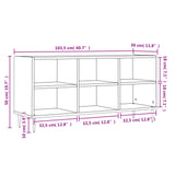 TV Cabinet White 103.5x30x50 cm Engineered Wood 826980