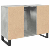 Bathroom Sink Cabinet Concrete Grey 80x33x60 cm Engineered Wood 857237