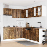 ZNTS 11 Piece Kitchen Cabinet Set Lucca Smoked Oak Engineered Wood 3314926