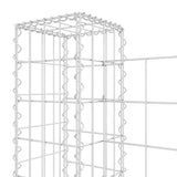 U-shape Gabion Basket with 6 Posts Iron 620x20x100 cm 151279