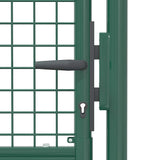 Fence Gate Steel 100x150 cm Green 145734