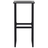 7 Piece Garden Bar Set Black Powder-coated Steel 3283753