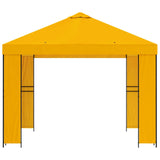 Gazebo 3 x 3 m Yellow Polyester and Steel 190 gsm 900356