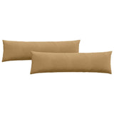 Sofa Pillows 2 pcs Brown 145 x 40 cm Corduroy Fabric 42013850