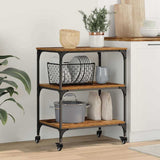 Kitchen Trolley Old Wood 60 x 41 x 76 cm Engineered Wood 883008