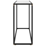 Console Table White 100x35x75 cm Tempered Glass 322813
