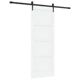 Sliding Door ORKDAL 78 x 202 cm Engineered Wood White and Black 3450263