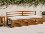 2-Piece Bench Cushions SOEST 2 pcs 100% Polyester White 950247