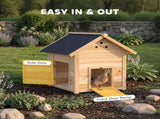 PawHut Wooden Duck House with Double Doors, Openable Roof, Ventilation Holes, Removable Base, T3398P554949