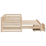 Daybed with Drawers without Mattress 90x200 cm Solid Wood 3302195