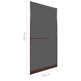 Hinged Insect Screen Manual Brown and Black 120 x 240 cm 42047050