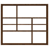 Wall Shelf Brown Oak 90x16x78 cm Engineered Wood 815560