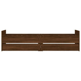 Bed Frame with Drawers without Mattress Brown Oak 90x200 cm 3207377