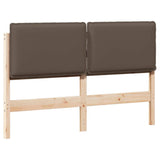 Upholstered Headboard Natural and Taupe 160 cm Solid Pine Wood 880006