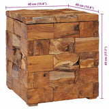 Storage Stool Solid Teak Wood 281654