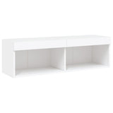 4 Piece TV Wall Units with LED White Engineered Wood 3216640