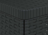 3-Seater Garden Sofa Rattan Look PP Anthracite 8011884